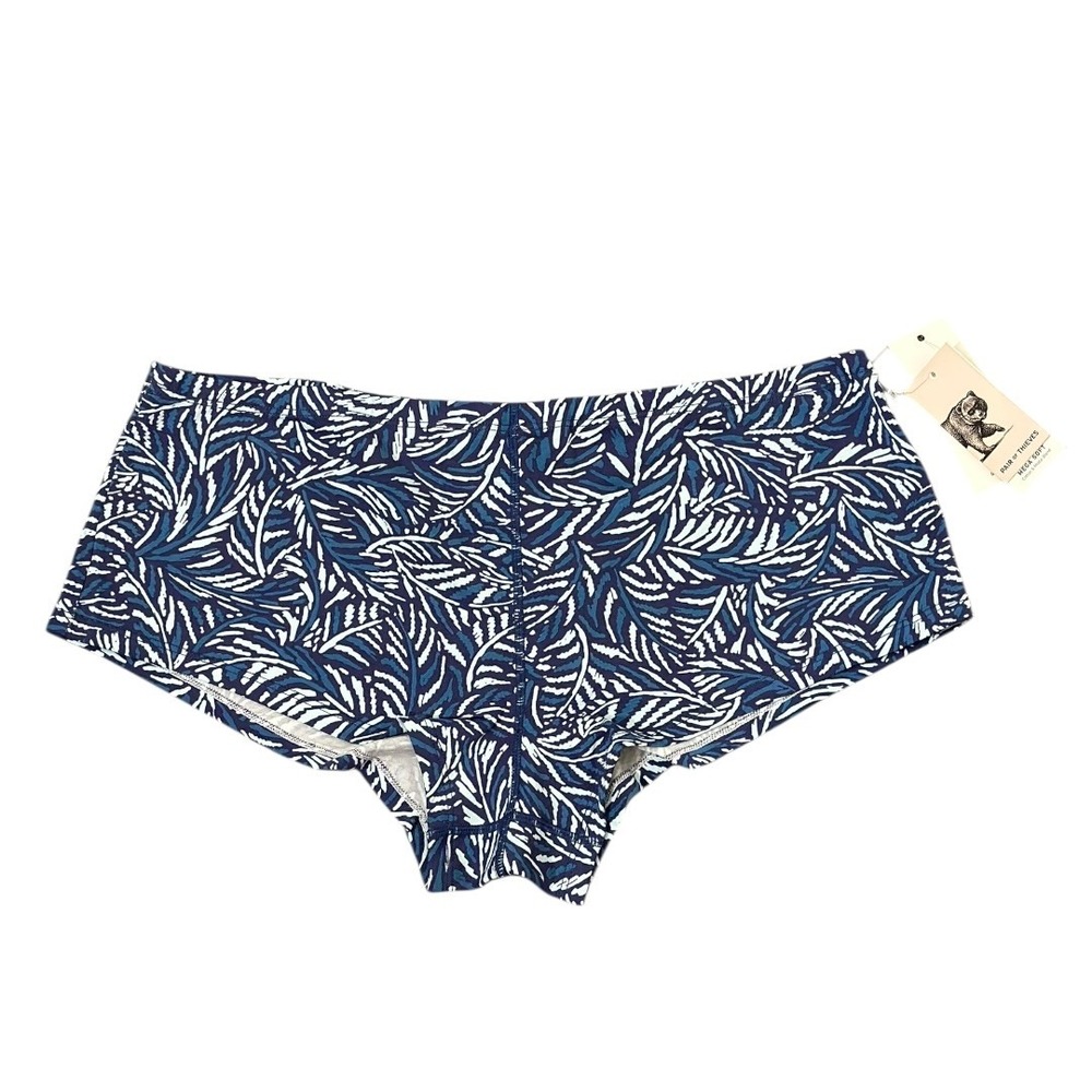 Pair of‎ Thieves Mega Soft Boyshort Underwear Blue Leaf Print Women's XL NWT